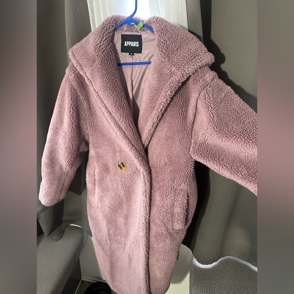 Apparis Lavender Faux Fur Coat - Picture 7 of 10
